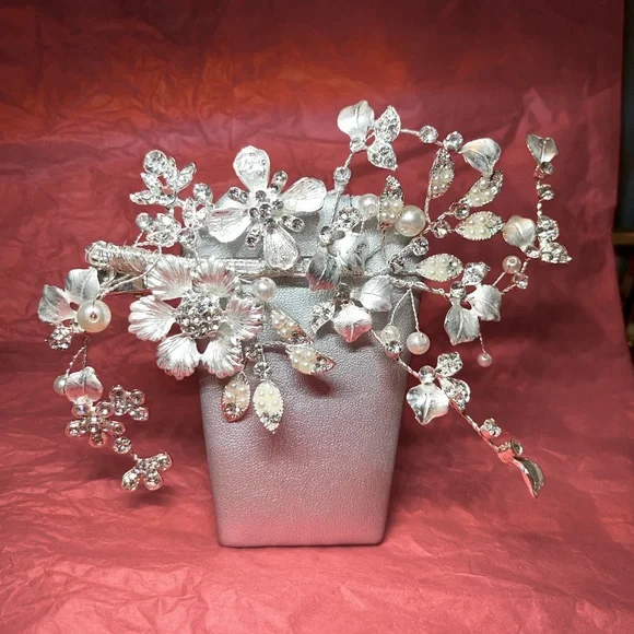 Accessories | Bridal Silver Pearl And Clear Swarovski  display picture 2